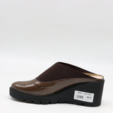 SABOTS COMPENSÉES EN CUIR VERNIS À ÉLASTIQUES