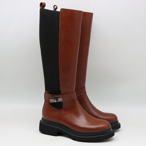 BOTTES EN CUIR  À ÉLASTIQUES