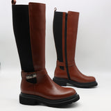 BOTTES EN CUIR  À ÉLASTIQUES