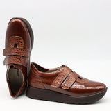 BASKETS À SCRATCH EN CUIR À IMPRIMÉE