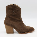 BOTTINES COWBOY EN DAIM CUIR