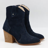 BOTTINES COWBOY EN DAIM CUIR
