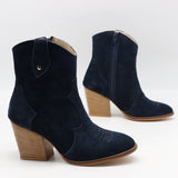 BOTTINES COWBOY EN DAIM CUIR