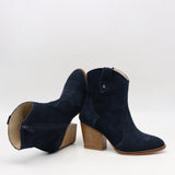 BOTTINES COWBOY EN DAIM CUIR