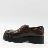 DERBIES À PLATEFORMES EN DAIM CUIR