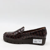 MOCASSINS COMPENSÉES EN CUIR EFFET CROCO VERNIS