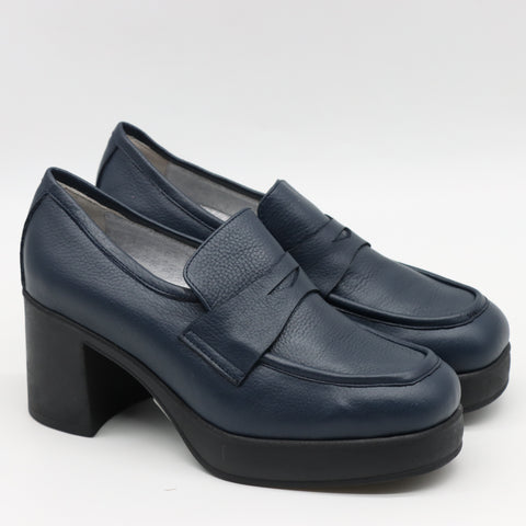 CHAUSSURES COLLEGE TALON CARRÉ EN CUIR