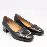 ESCARPINS MI-TALONS EN CUIR