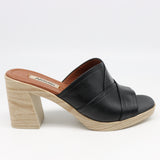 SANDALES À TALONS CARRÉS EN CUIR