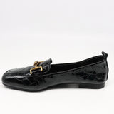 MOCASSINS PLATES EN CUIR IMPRIMÉ