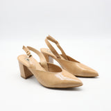 ESCARPINS SLINGBACK POINTU EN CUIR