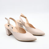 ESCARPINS SLINGBACK POINTU EN CUIR