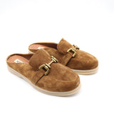 MULES EN DAIM CUIR
