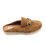 MULES EN DAIM CUIR