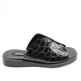 SANDALES EN CUIR EFFET CROCO