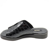 SANDALES EN CUIR EFFET CROCO
