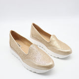 BALLERINES BASKETS EN CUIR IMPRIMÉ