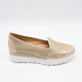 BALLERINES BASKETS EN CUIR IMPRIMÉ