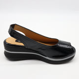 SANDALES COMPENSÉE EN CUIR