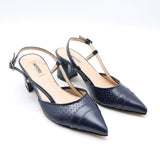 SLINGBACK À TALONS EN CUIR