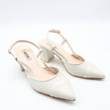 SLINGBACK À TALONS EN CUIR
