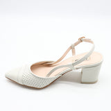 SLINGBACK À TALONS EN CUIR