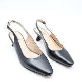 SLINGBACK À TALONS EN CUIR VERNIS