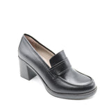 MOCASSIN À TALON ÉPAIS EN CUIR