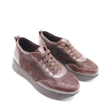 BASKETS EN DAIM CUIR