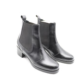 CHELSEA BOOTS EN CUIR À TALON BLOC