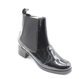 CHELSEA BOOTS EN CUIR VERNIS À TALON BLOC