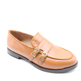 MOCASSINS À DOUBLE BOUCLES EN CUIR