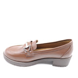 MOCASSINS EN CUIR À MORS MÉTALLIQUE