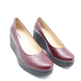 CHAUSSURES COMPENSÉES EN CUIR EFFET CROCO