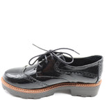 DERBIES EN CUIR VERNIS STYLE BROGUE