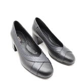 ESCARPINS EN CUIR À TALONS CARRÉ